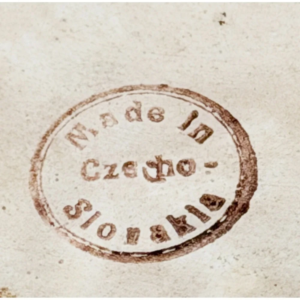 Czechoslovak Ceramic Trinket Dish Jewelry Candy Catchall Mid Century VTG